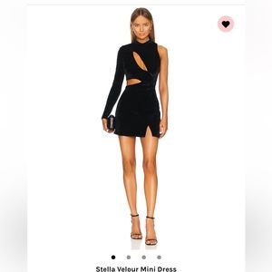 VELVET CUT OFF DRESS